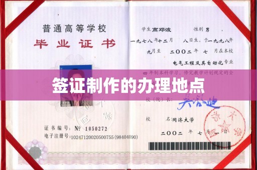 诸城签证制作的办理地点