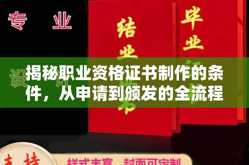诸城揭秘职业资格证书制作的条件，从申请到颁发的全流程解析