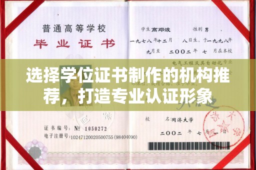 诸城选择学位证书制作的机构推荐，打造专业认证形象